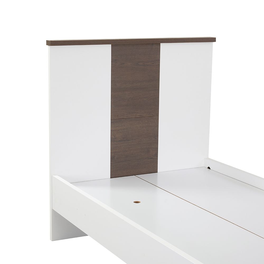 Thomas 90x190 Single Bed - White/Walnut - With 2-Year Warranty - Image 3