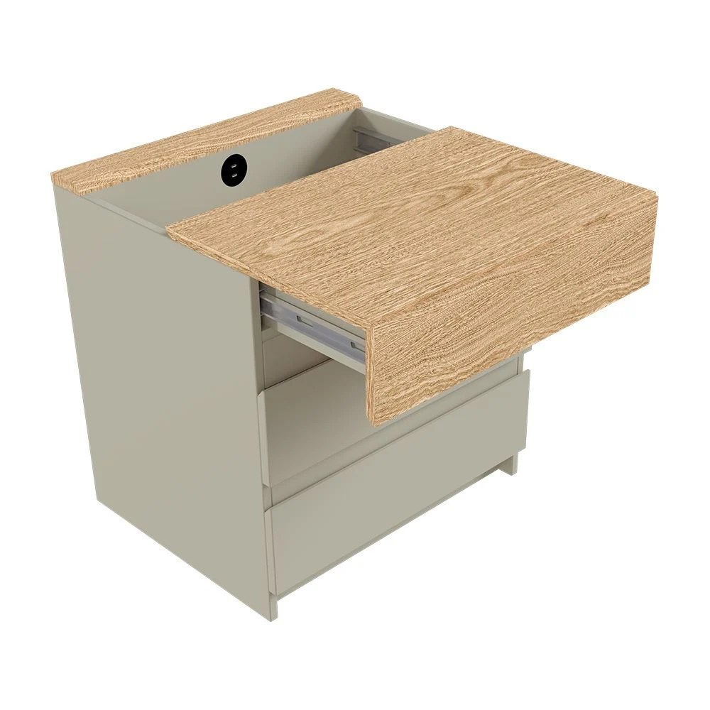 Bellano 120x200 Young Bedroom Set- Taupe/Oak - Image 5