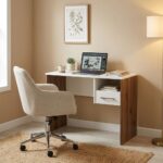 Gordion Study Desk- Light Cream