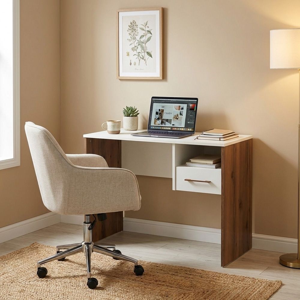 Gordion Study Desk- Light Cream - Image 4