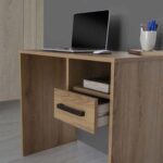 Norden Study Desk with Drawers-African Walnut-With 2-Year Warranty
