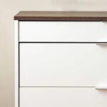Sparkle 4-Drawer Young Dresser - High Gloss White & Dark Brown - With 2-Year Warranty