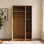 Zirco 3-Door Wardrobe-Brown Oak-With 2-Year Warranty