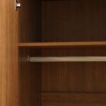 Zirco 3-Door Wardrobe-Brown Oak-With 2-Year Warranty