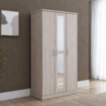 Zirco 3-Door Wardrobe-White Oak-With 2-Year Warranty