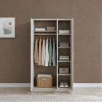 Zirco 3-Door Wardrobe-White Oak-With 2-Year Warranty