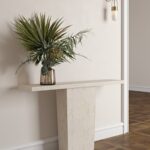 Sydney Travertine White Console Table