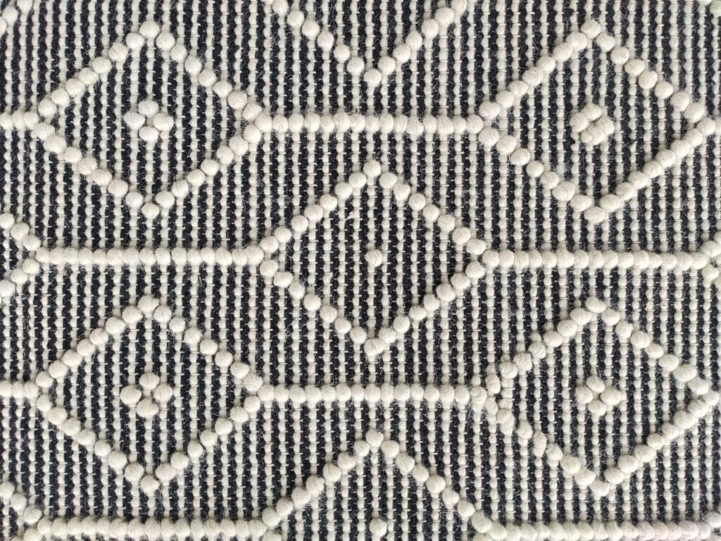 Natural White & Black Woven Runner Rug (80x200CM) - Image 2