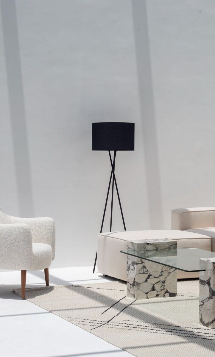 Black Mid-Century Tripod Floor Lamp - Image 6