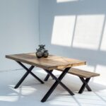 Noriel Mango Wood Dining Table with 7CM Top Thickness