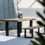 Noriel Mango Wood Dining Table with 7CM Top Thickness