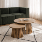Harrison Nesting Round Wood Coffee Table Set