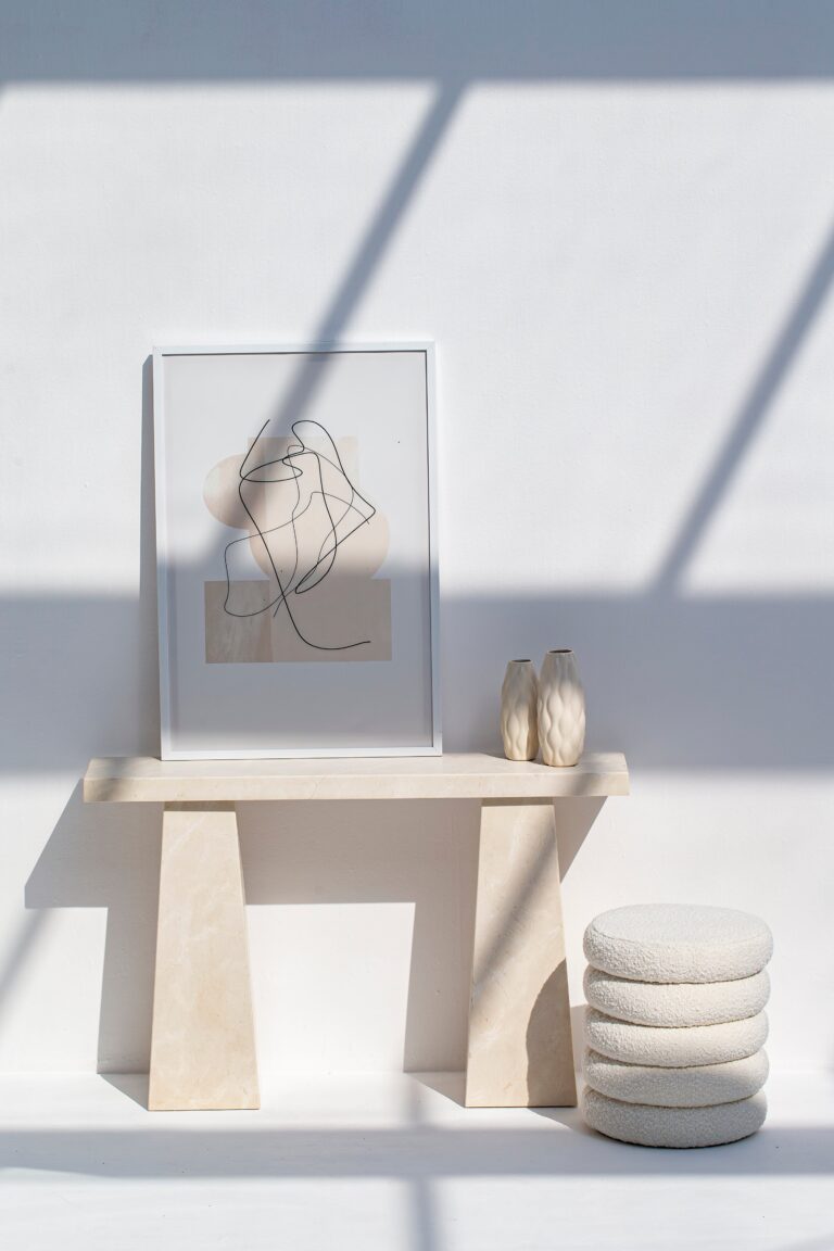 Olga Crema Marble Console Table