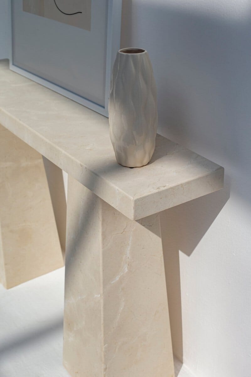Olga Crema Marble Console Table - Image 4