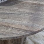 Peyton Grey Travertine Round Coffee Table