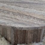 Peyton Grey Travertine Round Coffee Table
