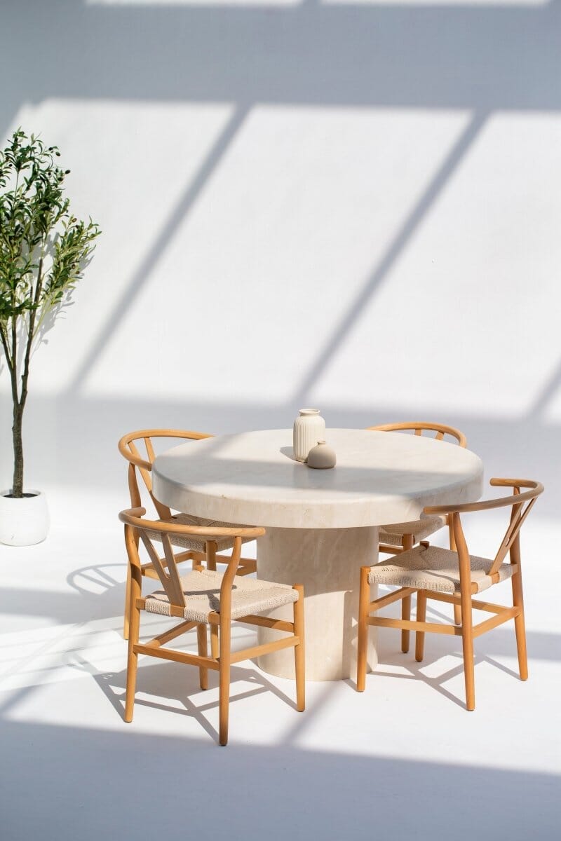 Beatrice Natural Wood & Rope Dining Chair - Image 3
