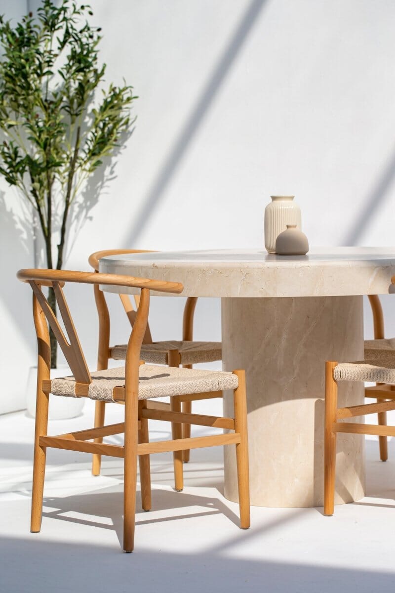 Beatrice Natural Wood & Rope Dining Chair - Image 5