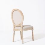 Vicky Wood Dining Chair with Off White Seating