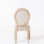 Vicky Wood Dining Chair with Off White Seating