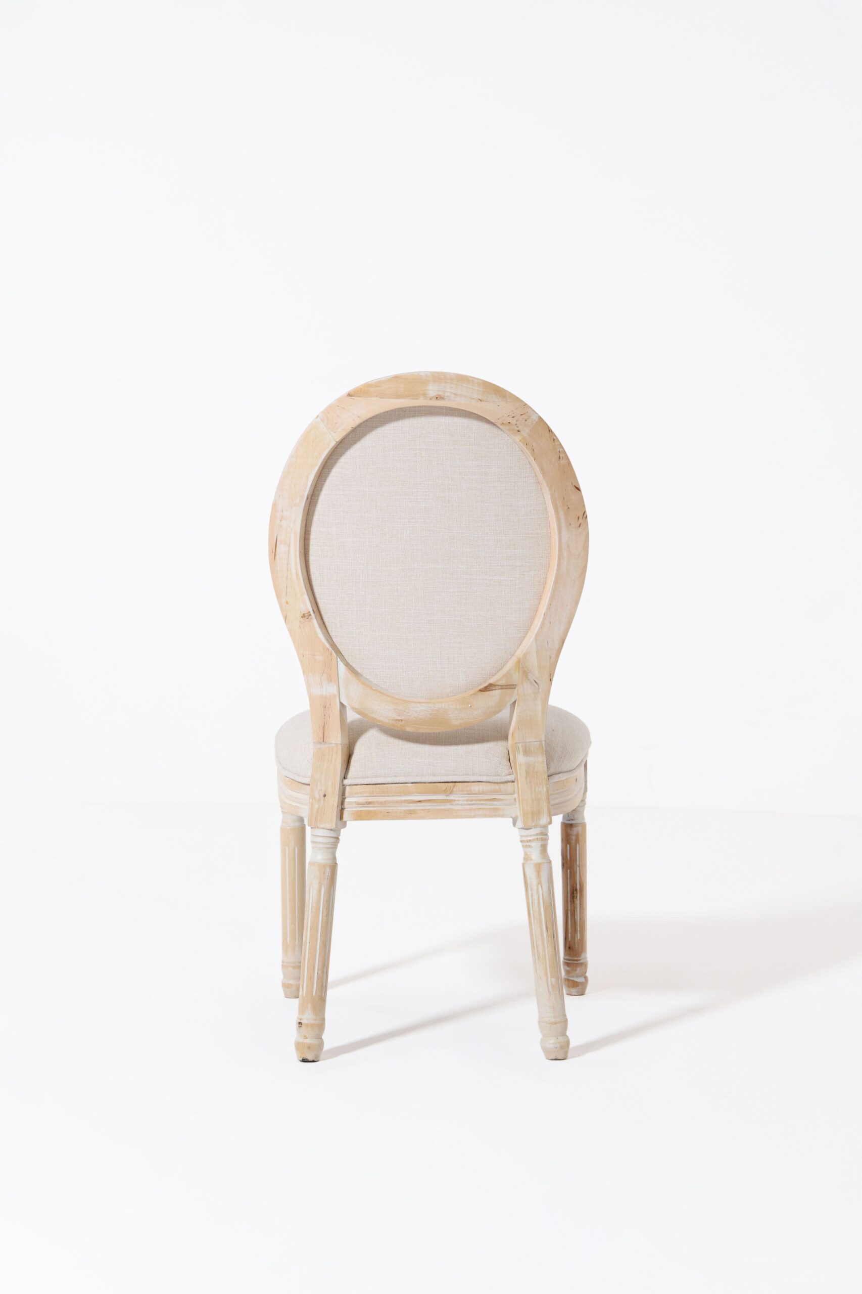 Vicky Wood Dining Chair with Off White Seating - Image 11