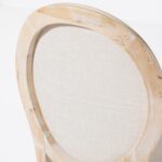 Vicky Wood Dining Chair with Off White Seating