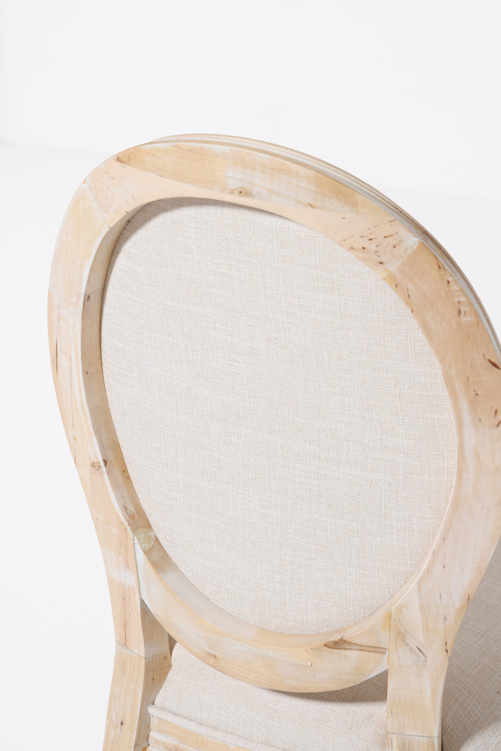 Vicky Wood Dining Chair with Off White Seating - Image 14