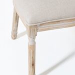 Vicky Wood Dining Chair with Off White Seating