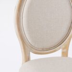 Vicky Wood Dining Chair with Off White Seating