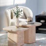 Vanessa Nesting Travertine Coffee Table