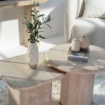 Vanessa Nesting Travertine Coffee Table