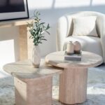 Vanessa Nesting Travertine Coffee Table