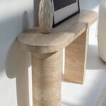 Dakota Beige Travertine Console Table