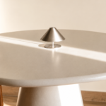 Abigail Off White Microconcrete Top Dining Table