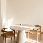 Abigail Off White Microconcrete Top Dining Table