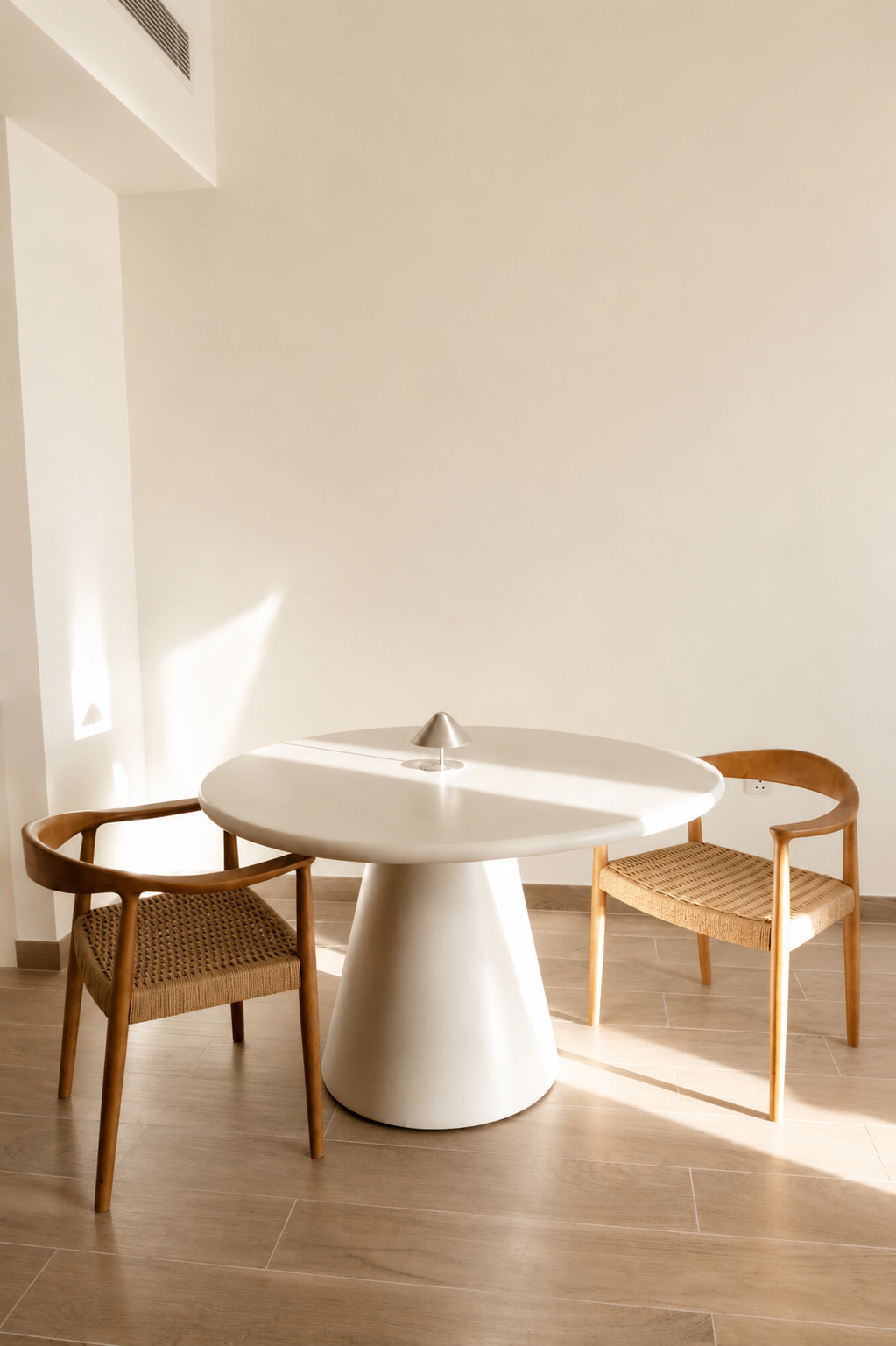 Abigail Off White Microconcrete Top Dining Table - Image 3