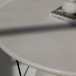 Abigail Off White Microconcrete Top Dining Table