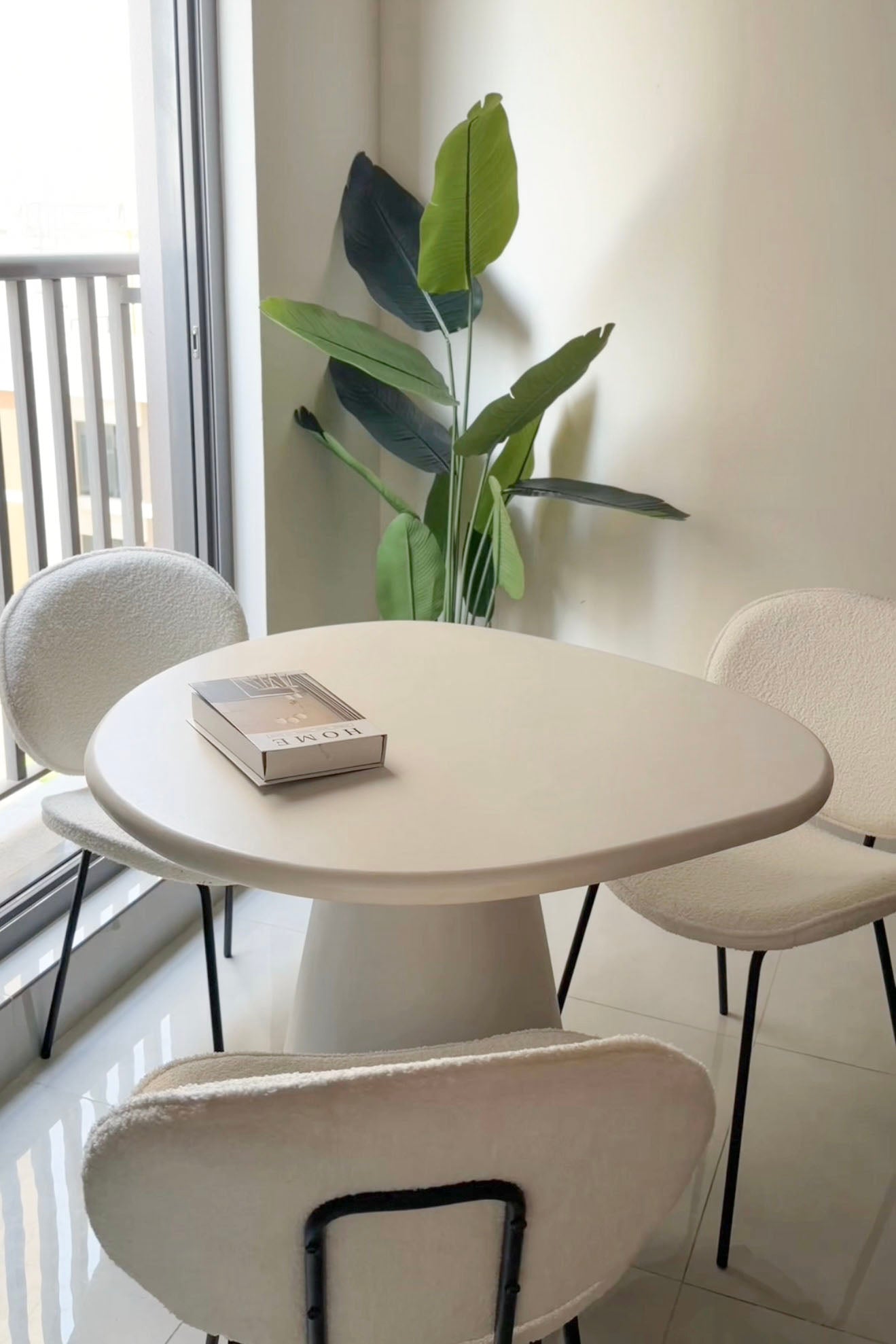 Abigail Off White Microconcrete Top Dining Table - Image 13