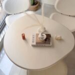 Abigail Off White Microconcrete Top Dining Table