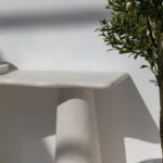 Malta Off White Speckled Microconcrete Top Console Table