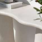 Malta Off White Speckled Microconcrete Top Console Table