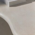Malta Off White Speckled Microconcrete Top Console Table