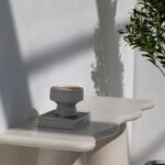Malta Off White Speckled Microconcrete Top Console Table