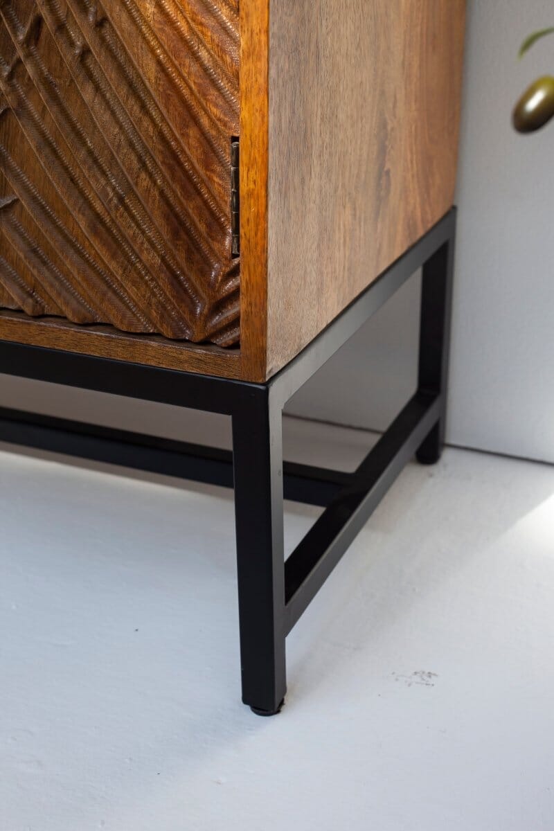 Violet Engraved Wooden Storage Cabinet - Image 6