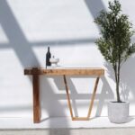 Finn Wooden Console Table with Glass Top