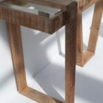 Finn Wooden Console Table with Glass Top