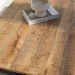 Alfie Nesting Wood Coffee Table with Black Metal Legs