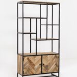Adler Industrial Mango Wood Cabinet with Shelves