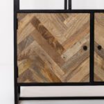 Adler Industrial Mango Wood Cabinet with Shelves