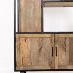 Ardley Industrial Display Mango Wood Cabinet with Shelves